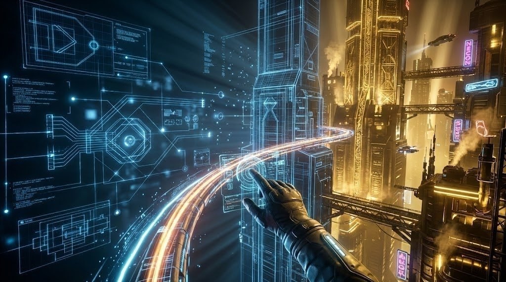 抽象から具体への変換を象徴する画像